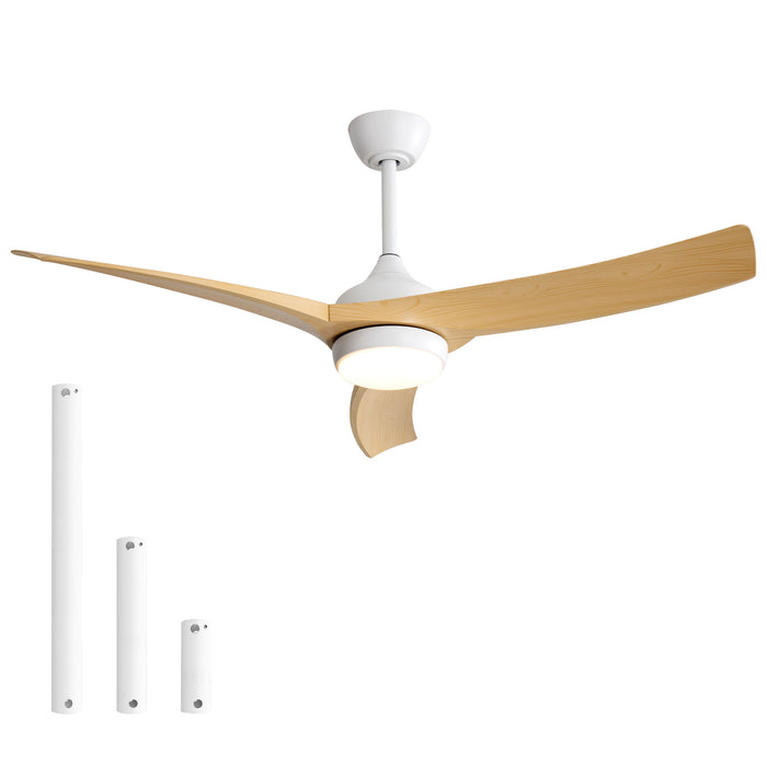52" Ceiling Fan With 18W LED Light And Remote Control