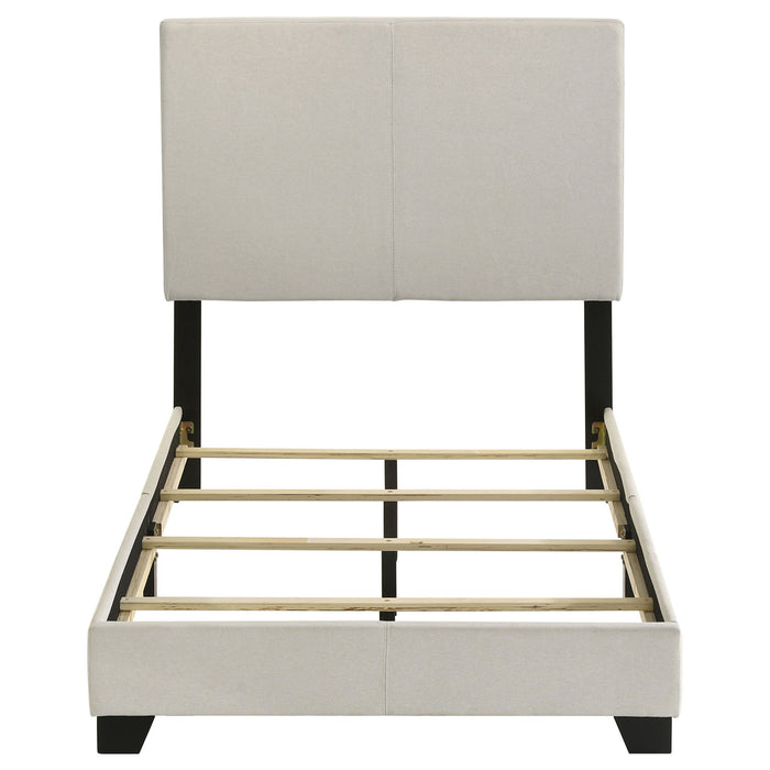 Dorian Fabric Upholstered Twin Panel Bed Cream