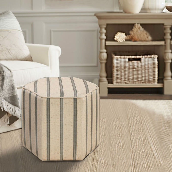 Accent Ottoman Printed Stripe
