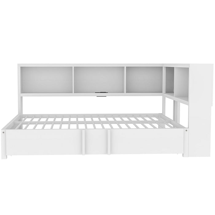 Daybed With Trundle, Storage Cabinets And USB Ports