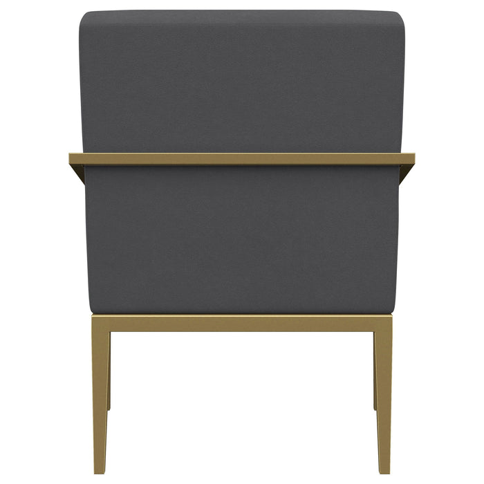 Kirra Upholstered Metal Arm Accent Chair Dark Grey