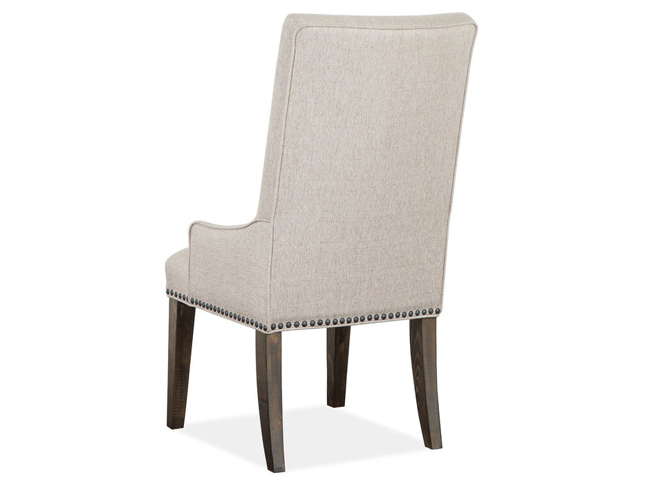 Bellamy - Upholstered Host Chair (Set of 2) - Peppercorn
