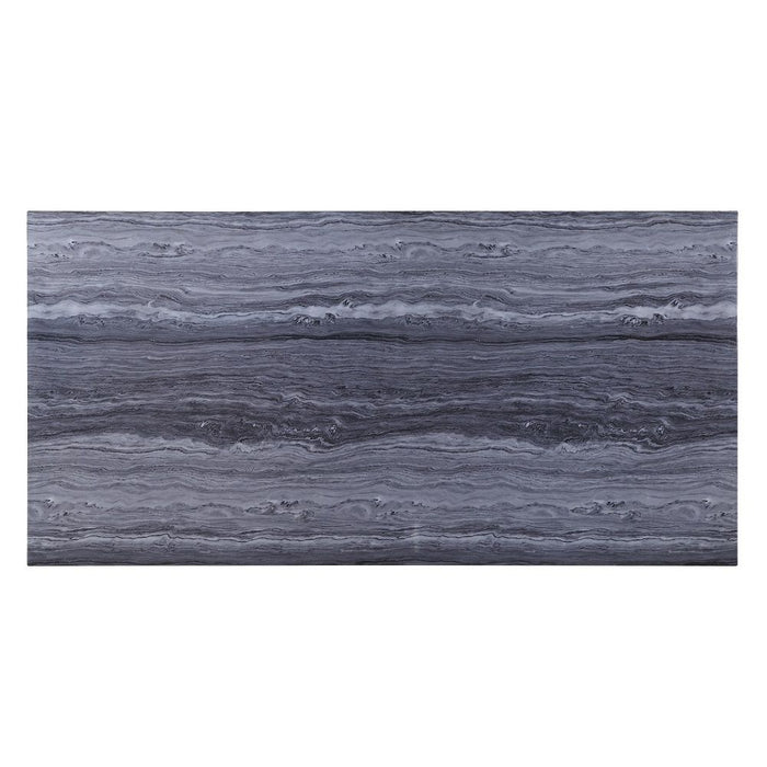 Cambrie - Dining Table With Engineered Stone Top - Engineered Stone Top & Mirrored Silver