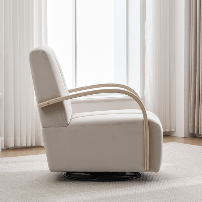 360° Swivel Accent Chair With Armrests