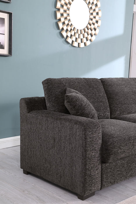 Celine - Corner Sectional Sofa With Right Facing Chaise, Cupholders, And Charging Ports - Gray