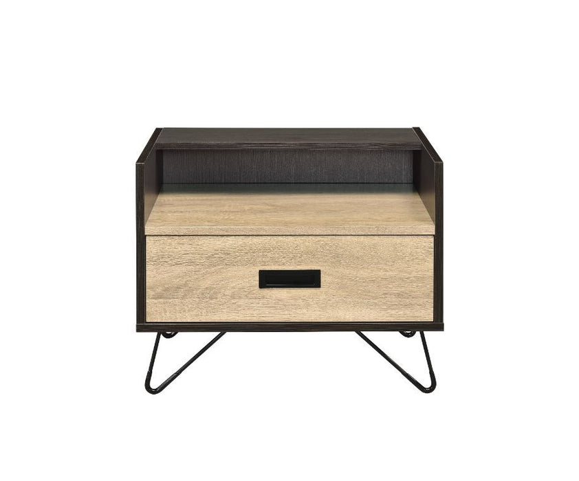 Melkree - Accent Table - Oak & Black