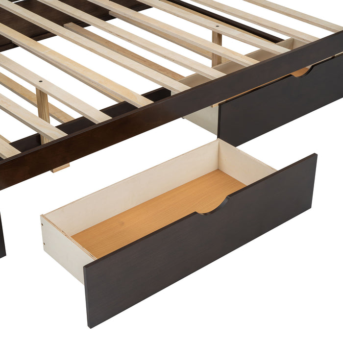 Platform Bed With Trundle And 2 Drawers