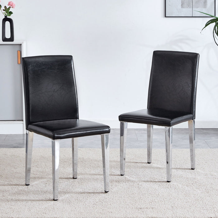 Elegant Upholstered Chairs & Metal Legs