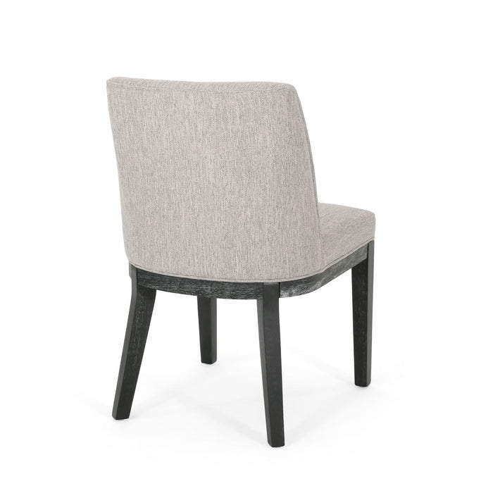 Modern Dining Chair With Durable Fabric Upholstery And Sturdy Wooden Frame (Set of 2)