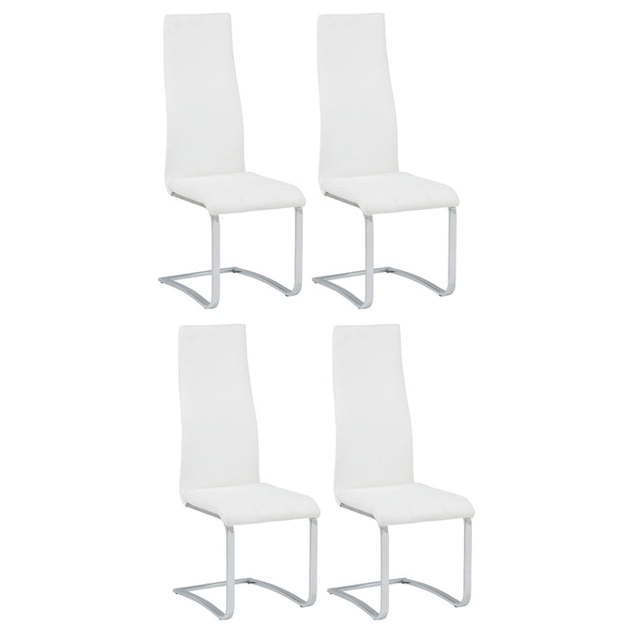 Montclair Upholstered Dining Side Chair White (Set of 4)