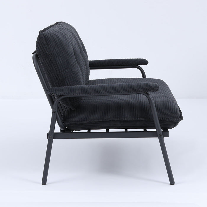 Modern Metal Frame Sofa With Sponge Filling For Compact Spaces And Versatile Use