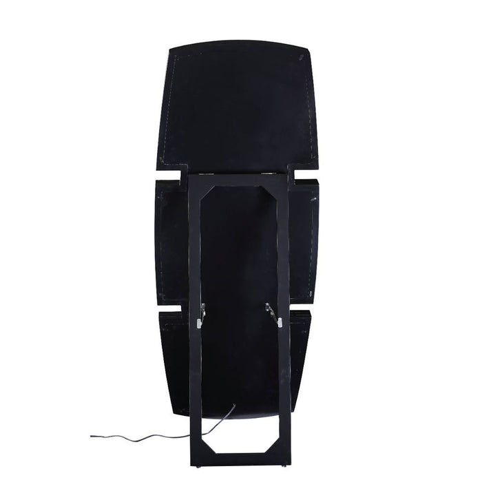 Noralie - 63" X 26" Floor Mirror With Faux Diamonds - Mirrored