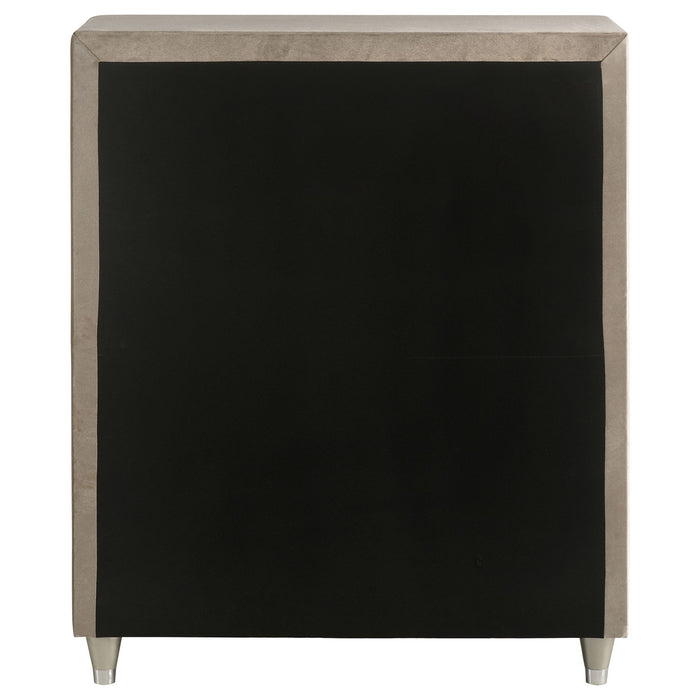 Antonella 5-drawer Bedroom Chest Ivory and Camel