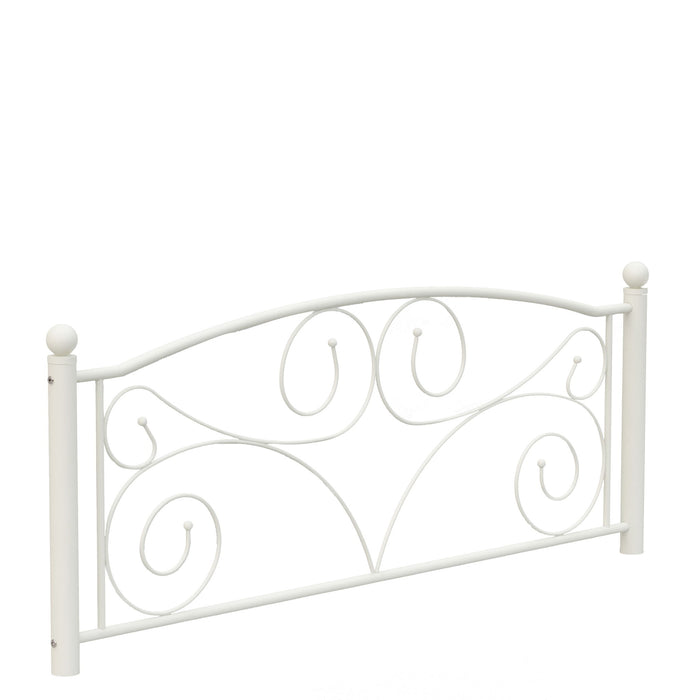 Full With Metal Frame Bed - White