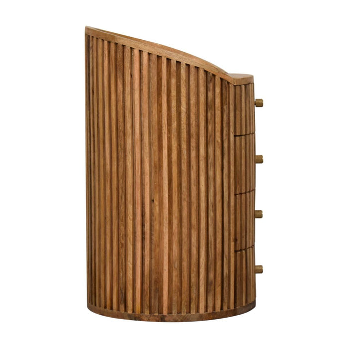 Soba - Bedside Table, 4 Drawer - Oak