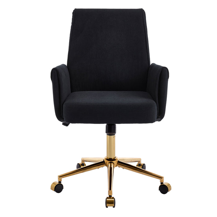 Ergonomic Mid-Back Office Chair With Striped Fabric