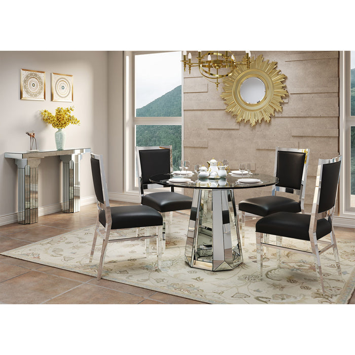 Round Dining Table For Kitchen - Silver
