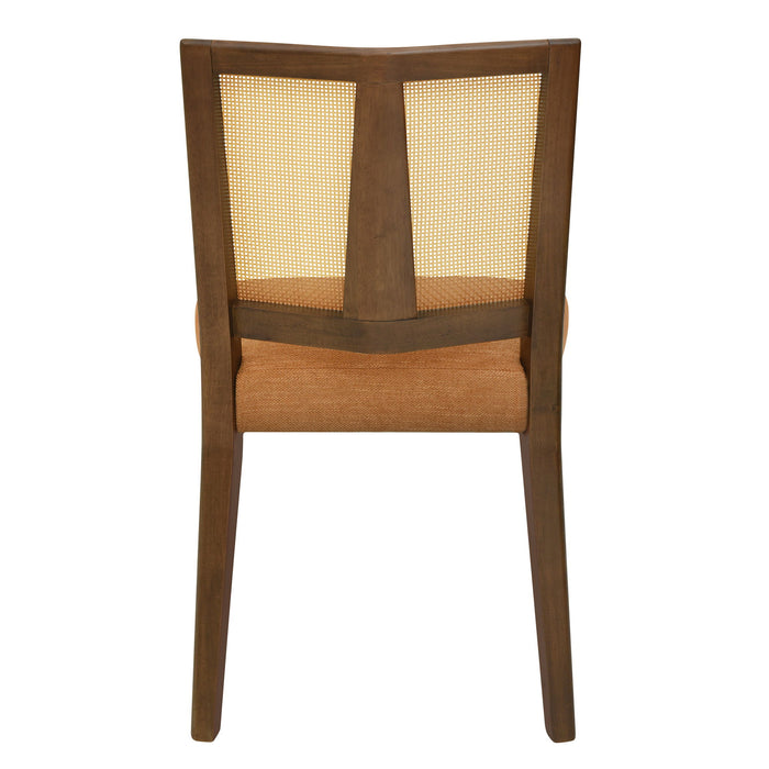 Mid Century Rattan Dining Chair Without Arms Set