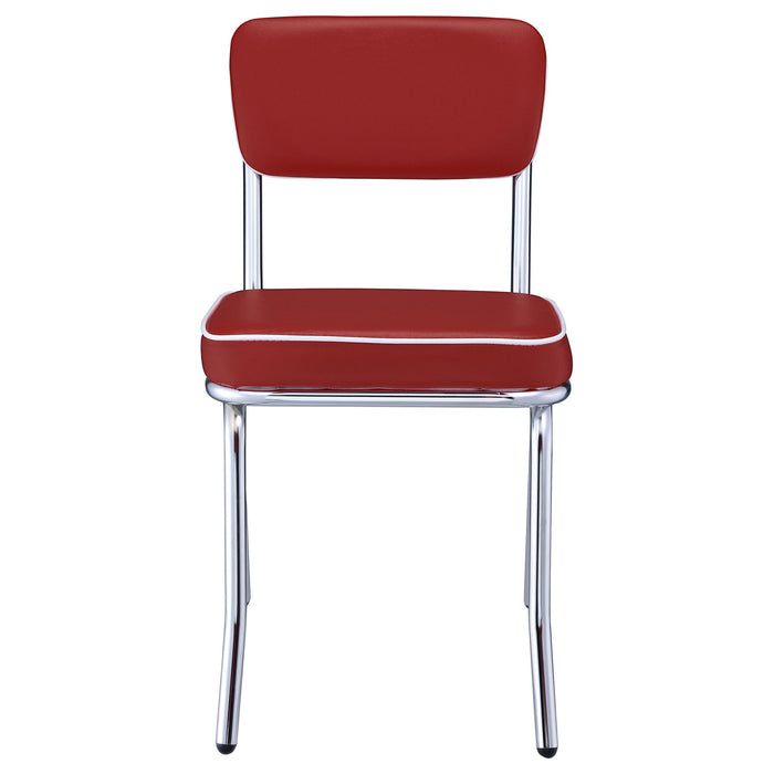 Open Back Upholstered Side Chairs (Set of 2)