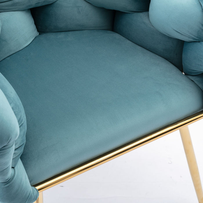 Luxury Modern Simple Leisure Velvet Single Sofa Chair Bedroom Lazy Person Household Dresser Stool Manicure Table Back Chair