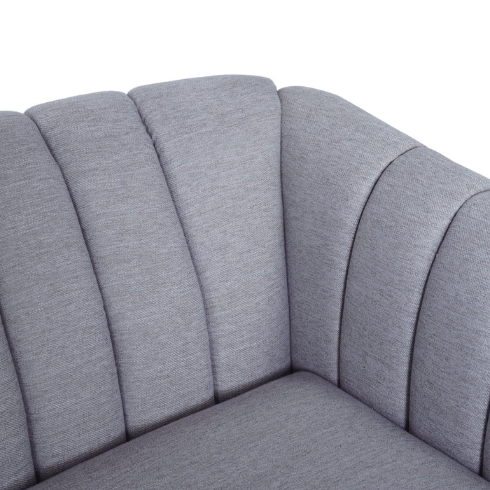 Contemporary 3 Seater Sofa With Plush Accents