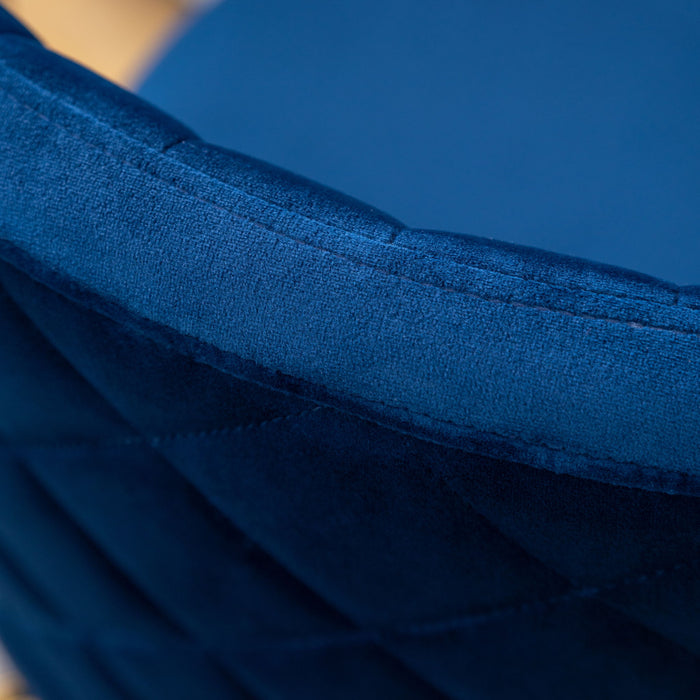 Amoa - Contemporary Velvet Upholstery Dining Chair - Blue