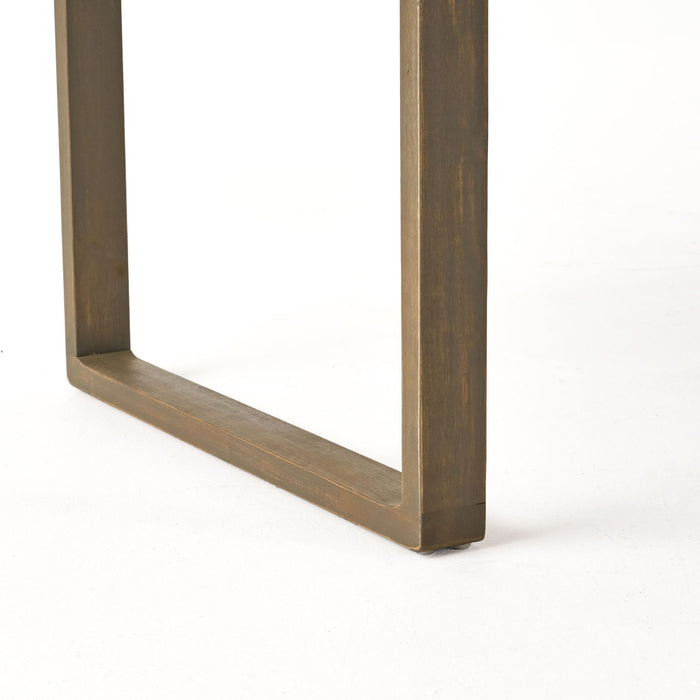 Outdoor Expandable Acacia Wood Dining Table With U Shaped Leg