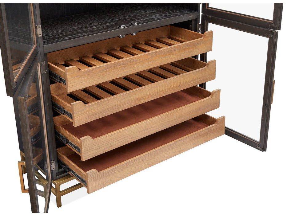 Lindon - Two Tone Dining Cabinet - Dark Brown