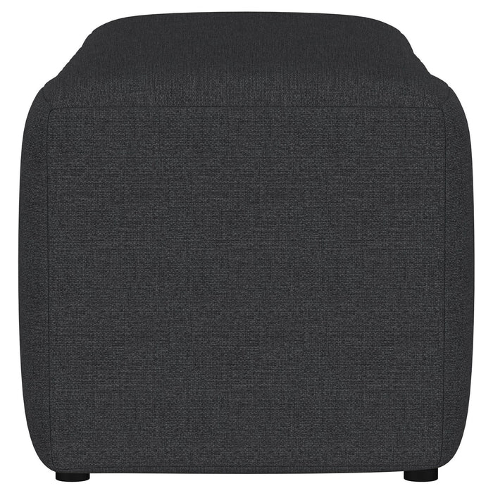 Modern Upholstered Tufted Accent Bench & Round Legs