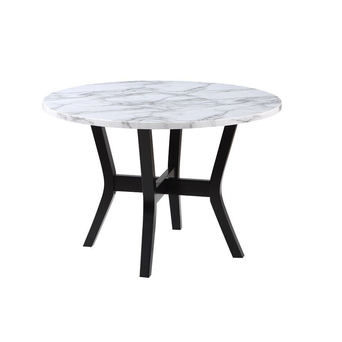Kusa - 5 Piece Pack Dining Set With Engineering Stone Top - Black
