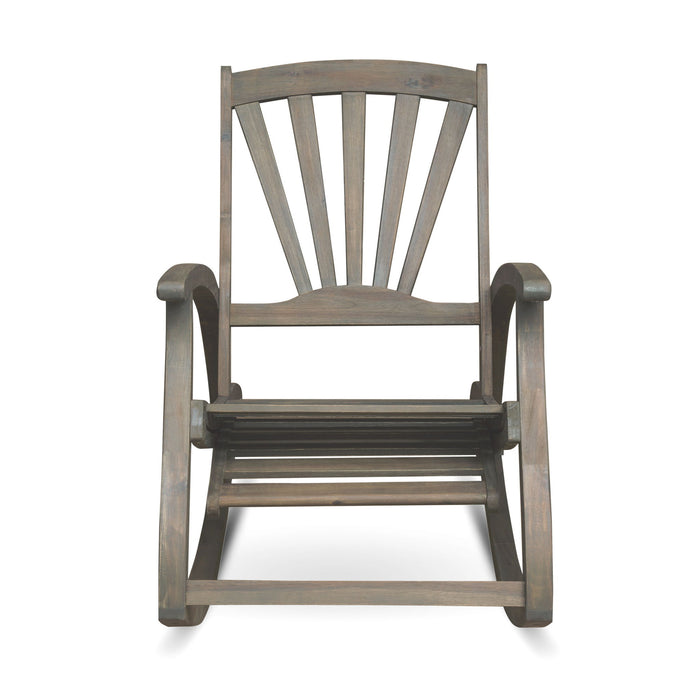 Outdoor Reclining Rocking Chair - Gray