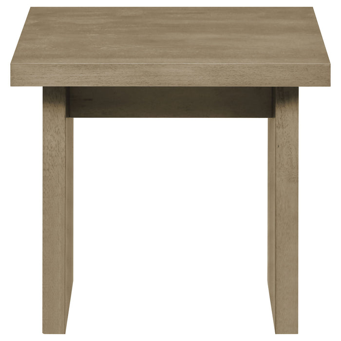 Decker Square Occasional Side End Table Natural Oak