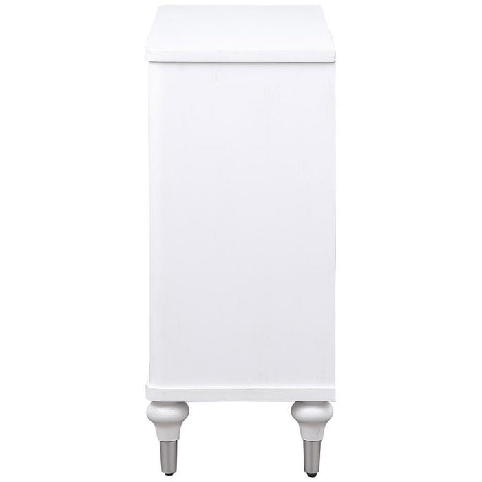 Cardella - 2 Door Mandala Accent Cabinet - Distressed White