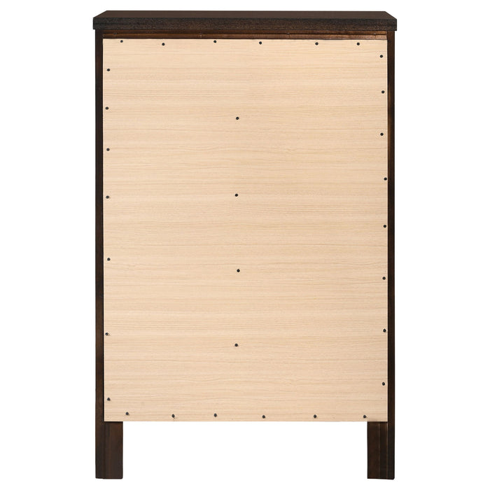 Carlton 5-drawer Bedroom Chest Cappuccino