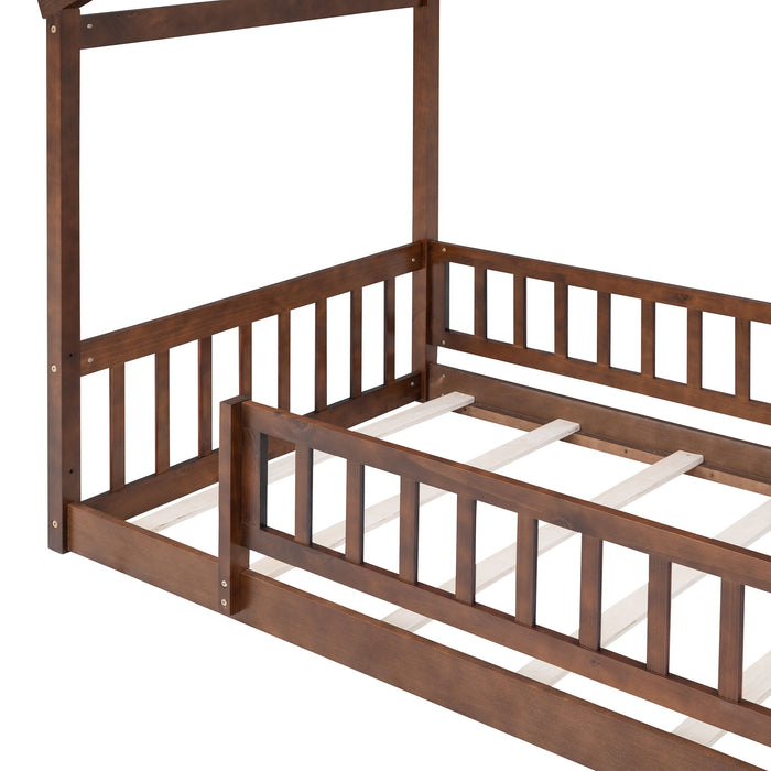 Bed House Bed Frame With Fence