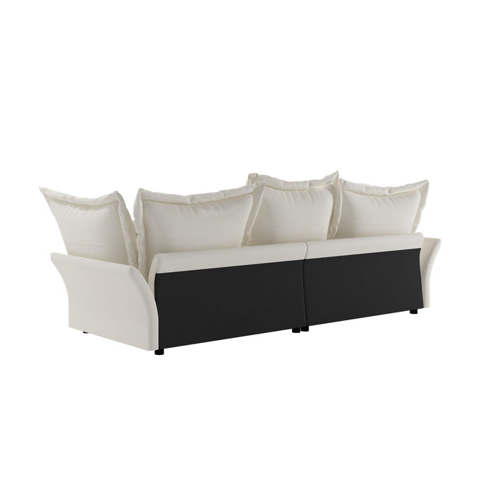 Modern Comfy Upholstered Sofa Cloud Couch, Deep Seat Couches With Multiple Large Soft Pillows