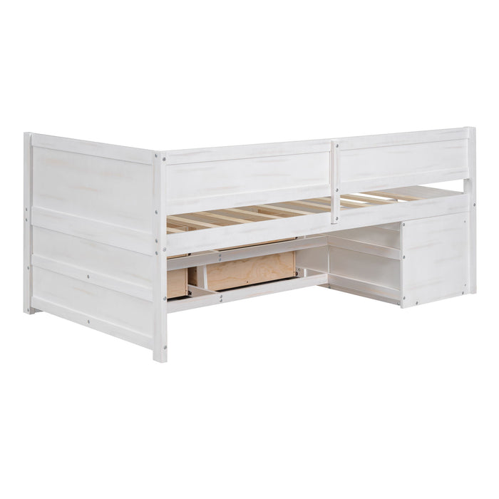 Daybed With Drawers And Shelves