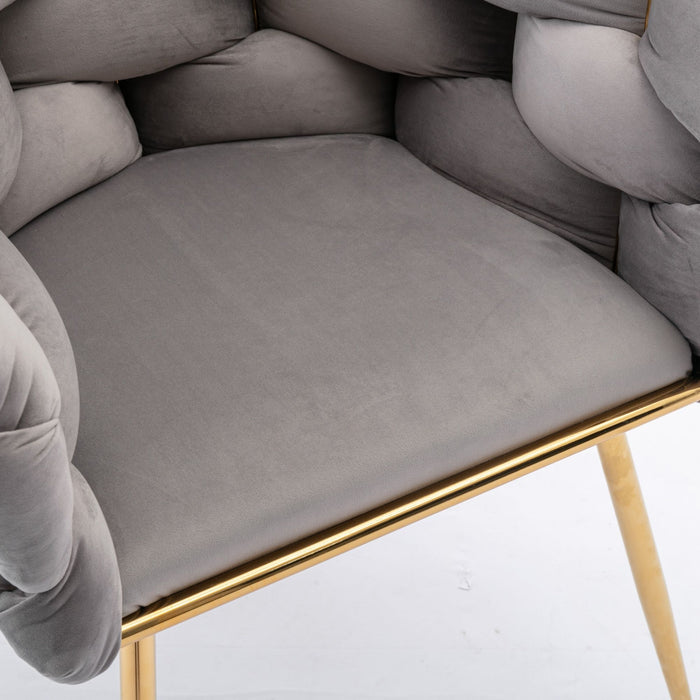 Luxury Modern Simple Leisure Velvet Single Sofa Chair Bedroom Lazy Person Household Dresser Stool Manicure Table Back Chair