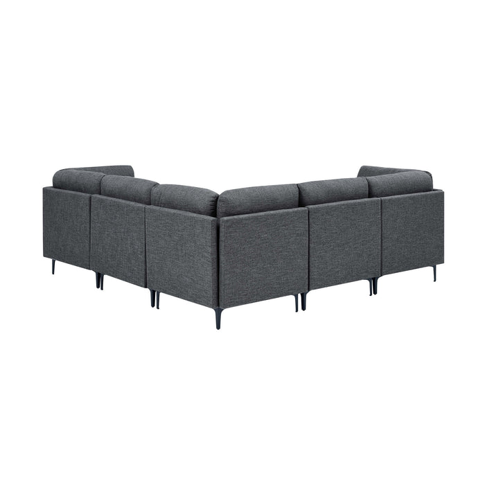 Upholstered Modular Sectional With Tall Legs