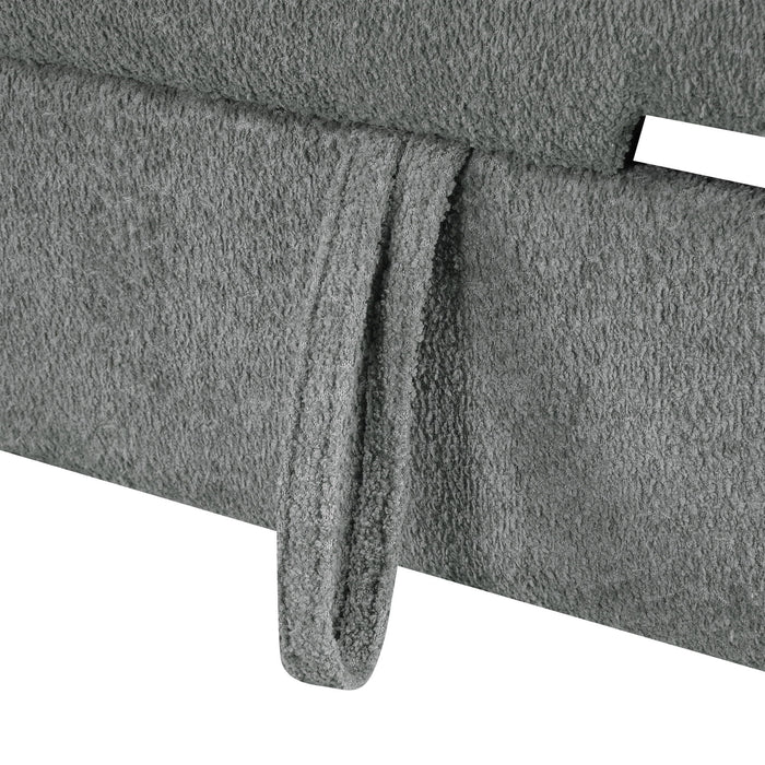 Versatile L Shaped Sofa Bed With Storage, Cup Holders, USB Ports Chenille