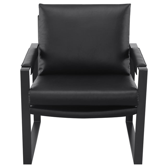 Goldbriar - Upholstered Track Arm Accent Chair - Black