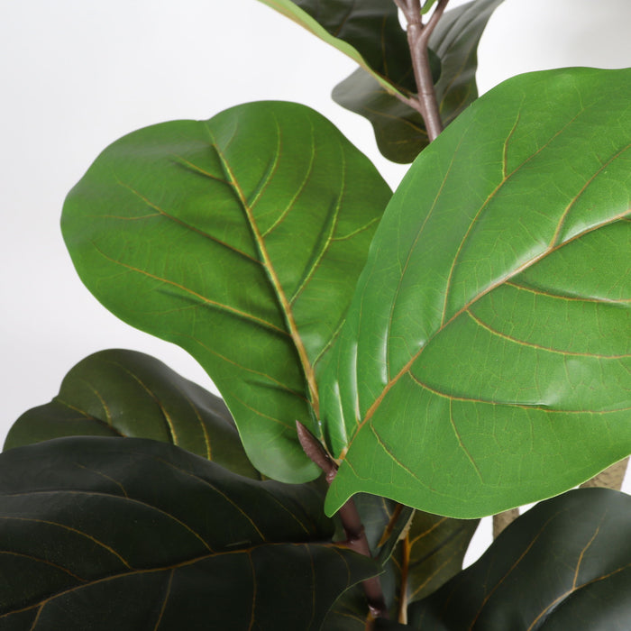 6Ft Real Touch Fake Fiddle Leaf Fig Tree In Pot, Indoor Decor For Home - Green Leaves