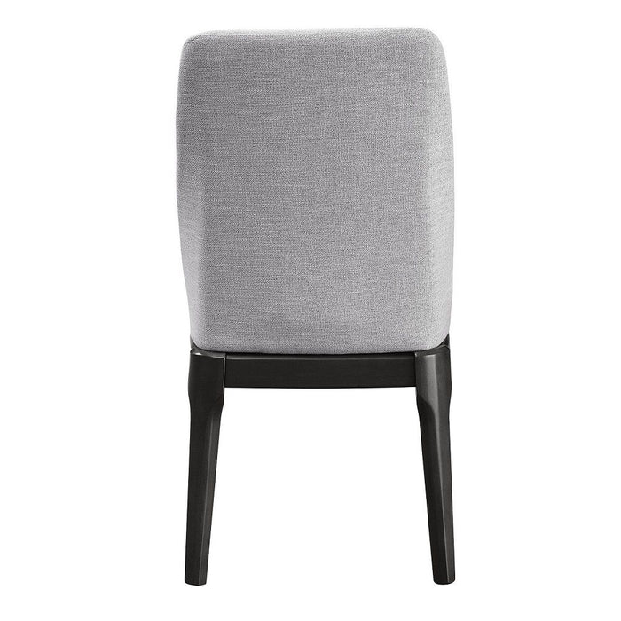 Madan - Side Chair Set of 2) - Light Gray Linen & Gray Oak