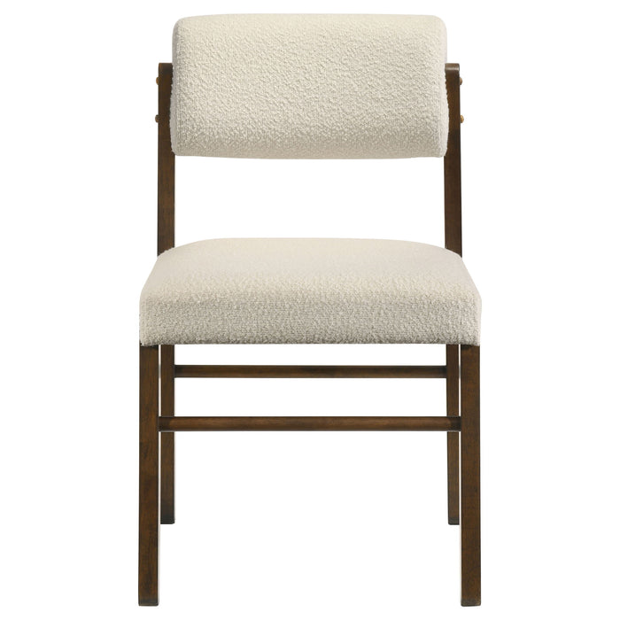 Hamlyn 5-piece Round Wood Dining Set Cream and Walnut