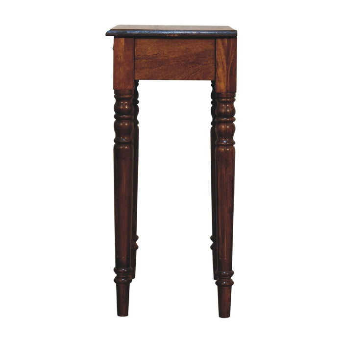 Turned Leg Writing Desk - Chestnut