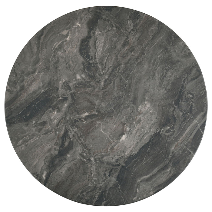 Bradley Round SmartTop Cocktail Coffee Table Smokey Grey and Brown