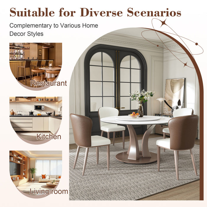 Table With Rotating Tray Scratch & Heat For Kitchen & Restaurant(Table Only - White