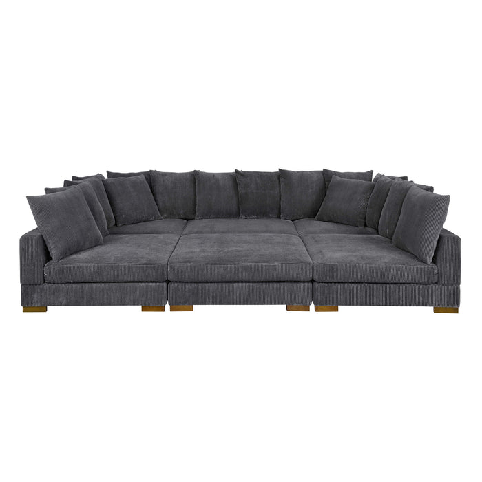 Large Seating Modular Sleeper Sectional - Dark Gray