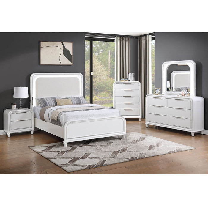 Bedroom Chest With 5 Drawers Storage Furniture - White