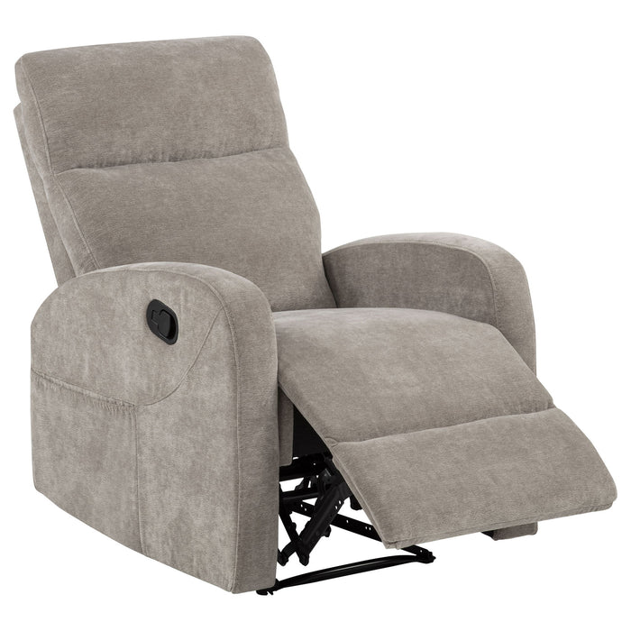 Hamilton Chenille Manual Recliner Sand